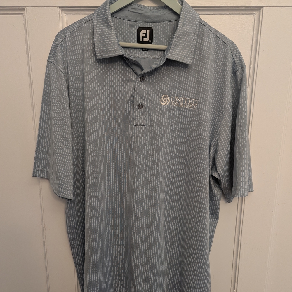 FootJoy Light Blue Striped Polo Shirt